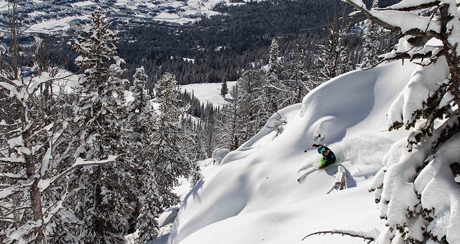 If it\'s steeps, chutes and cliffs you\'re after then the US resorts have plenty of them. Photo: Jackson Hole Ski Resort - image 0